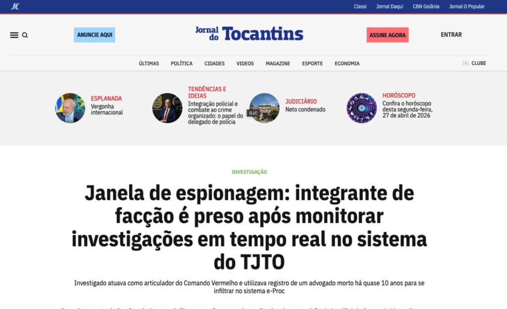 Jornal do Tocantins - Notícias de Palmas
