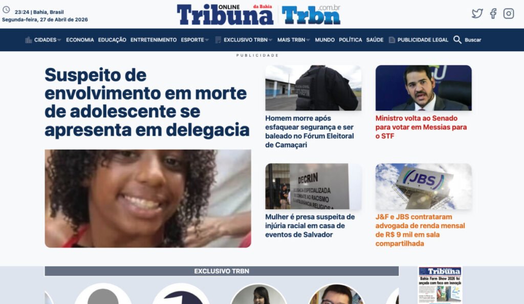 Portal TRBN Tribuna da Bahia - Notícias de Salvador